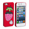 Yousave Accessories Iphone 5 And 5s Strawberry Bling Hard Case - Red