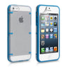 Yousave Iphone 5 Light Blue Gel And Hard Hybrid Case 6 Dot Design