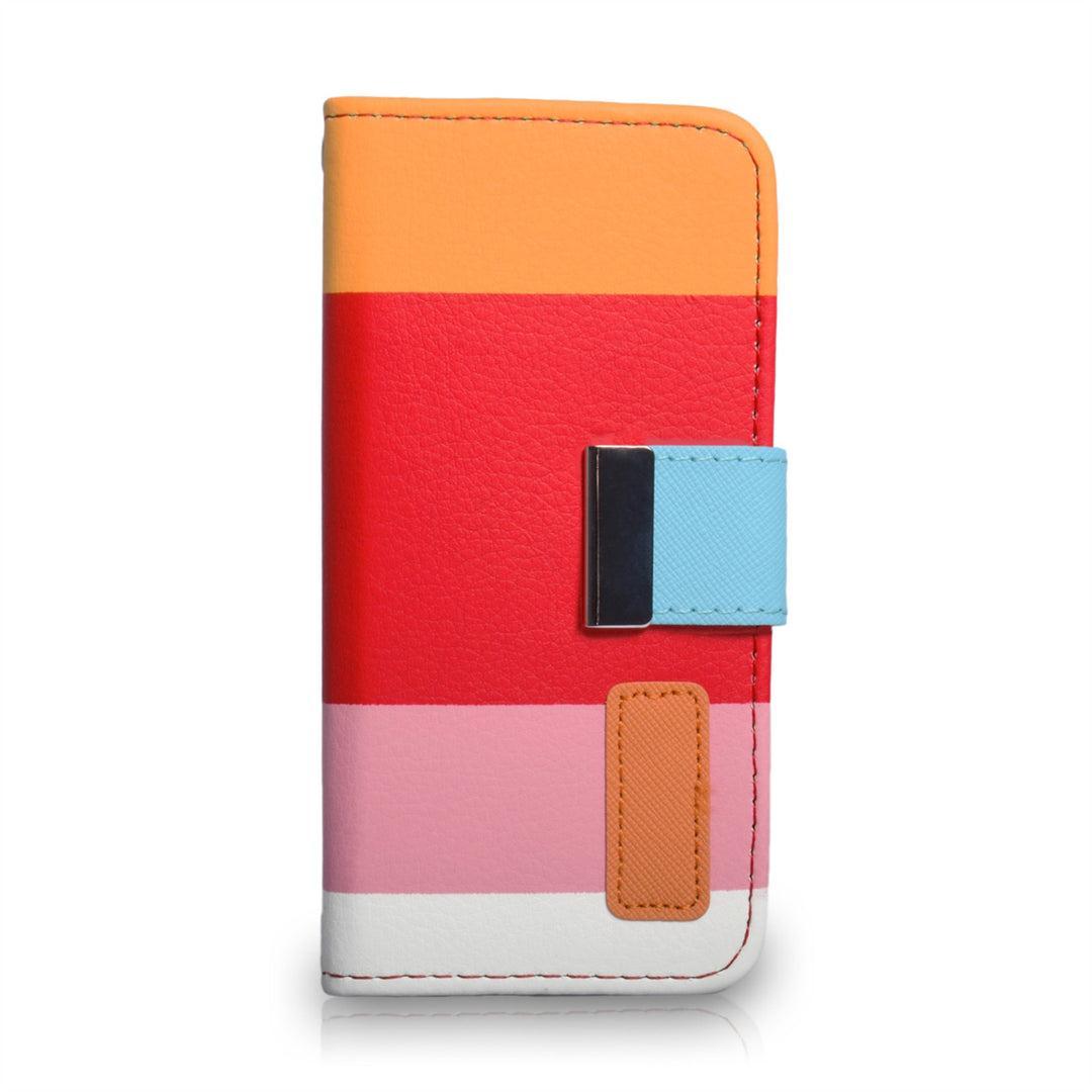 YouSave iPhone 5 / 5S Blue Inner Leather Effect Wallet Stand Case
