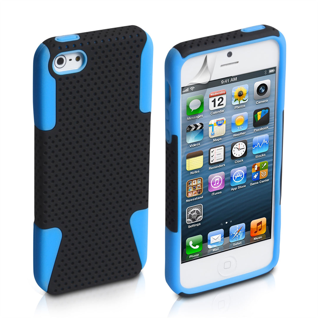 YouSave Accessories iPhone 5 / 5S Mesh Combo Case - Blue 