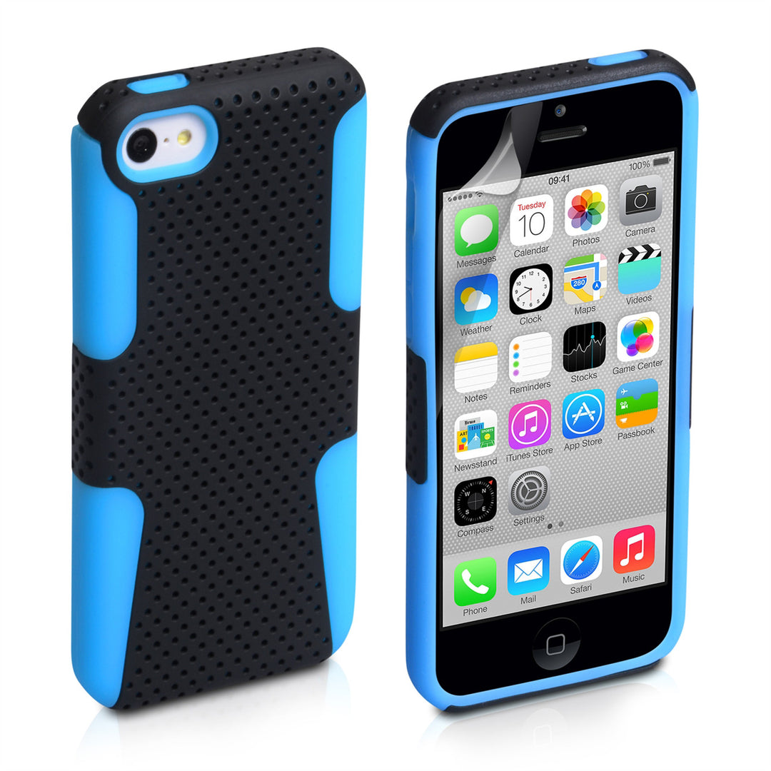 YouSave Accessories iPhone 5C Mesh Combo Case - Blue