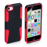 YouSave Accessories iPhone 5C Mesh Combo Case - Red