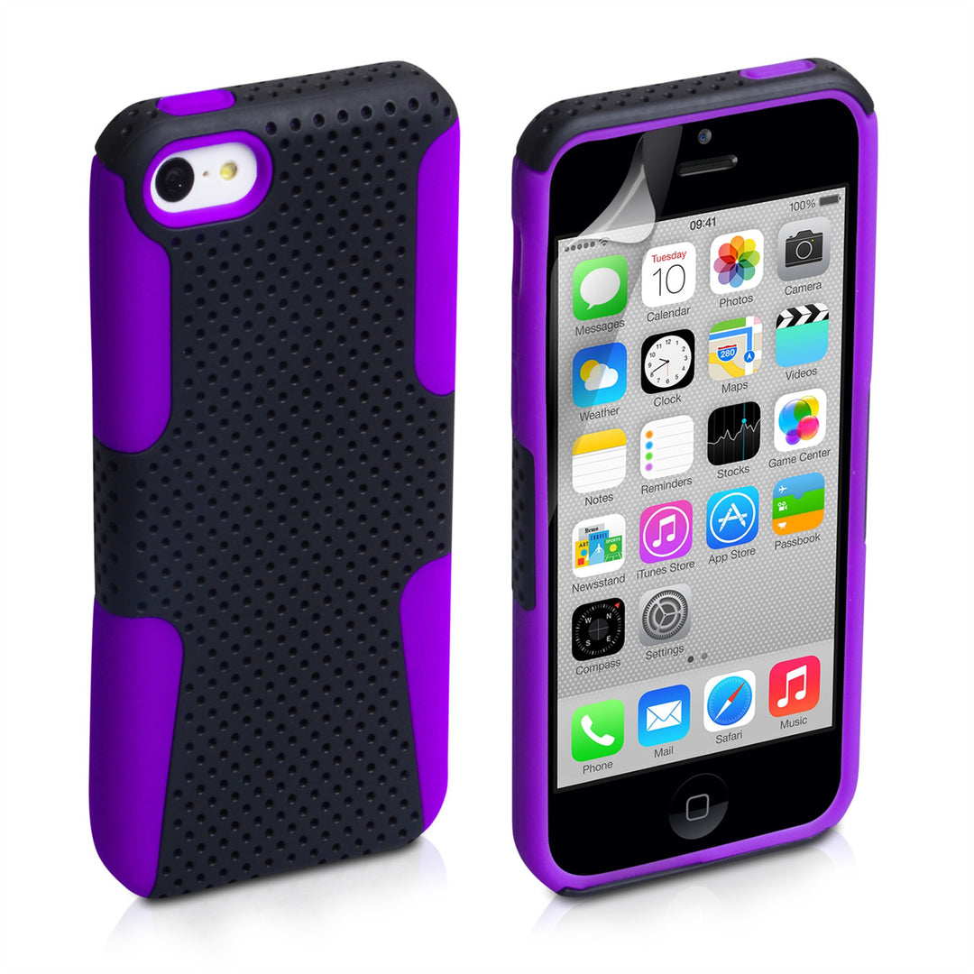 YouSave Accessories iPhone 5C Mesh Combo Case - Purple