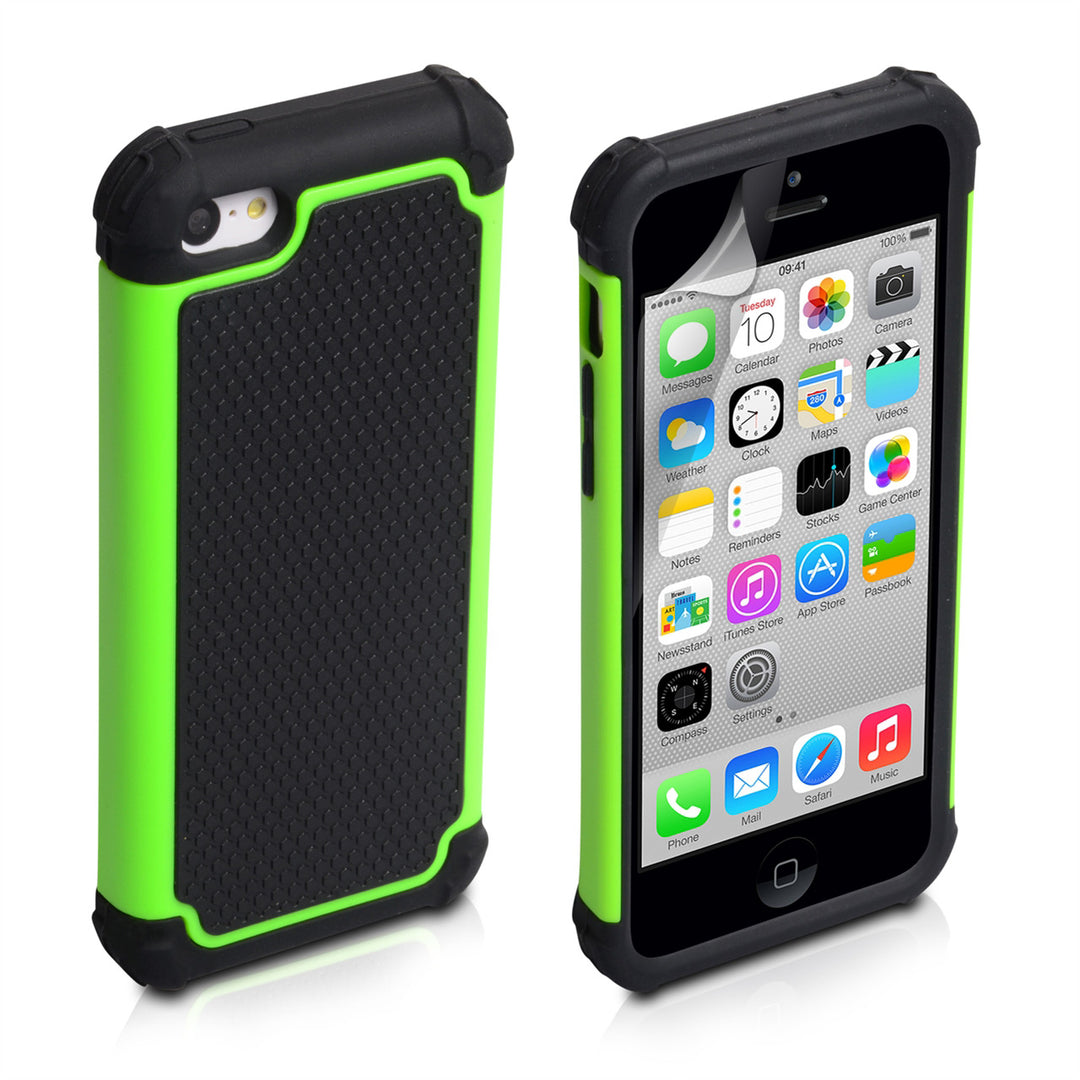 YouSave Accessories iPhone 5C Grip Combo Case - Green
