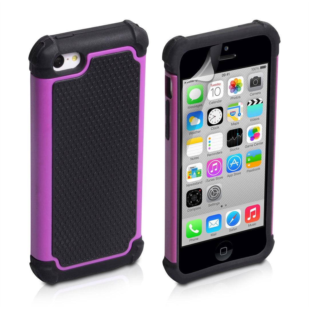 YouSave Accessories iPhone 5C Grip Combo Case - Purple