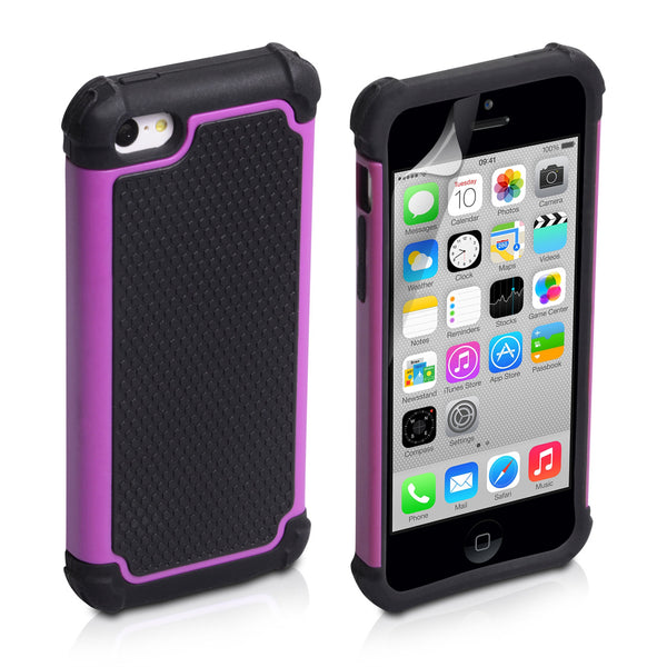 YouSave Accessories iPhone 5C Grip Combo Case - Purple