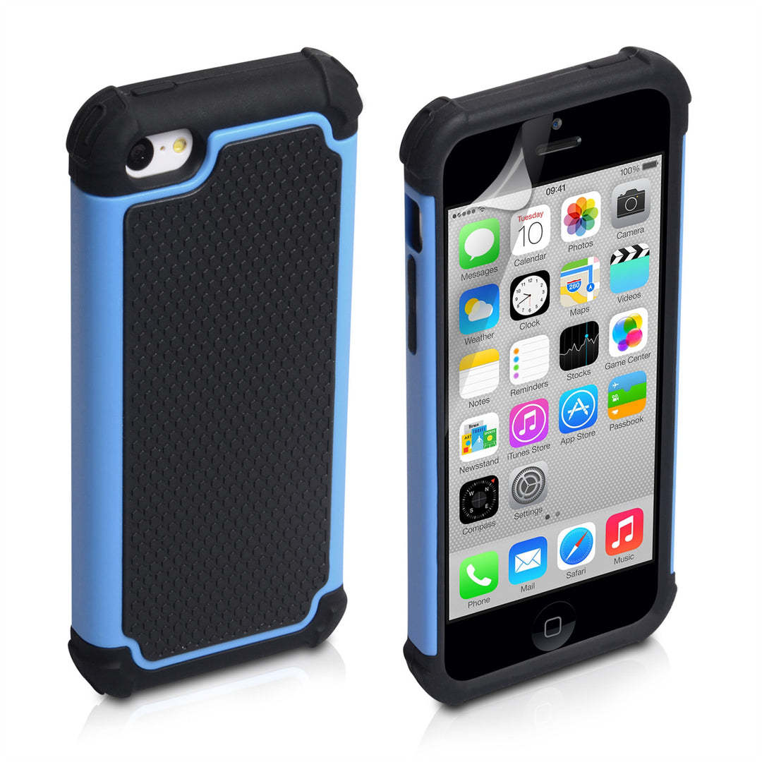 YouSave Accessories iPhone 5C Grip Combo Case - Blue