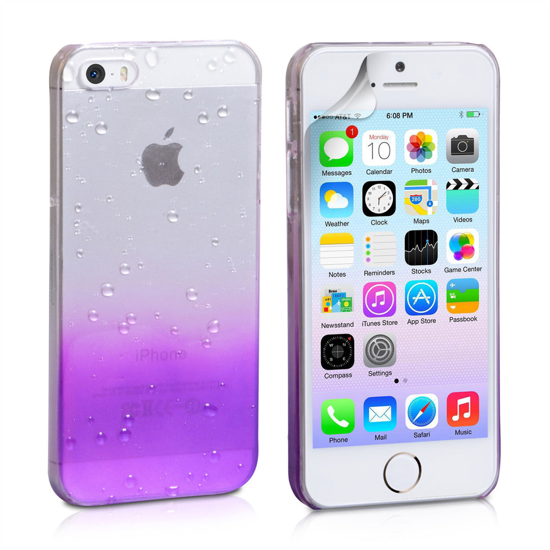 YouSave Accessories iPhone 5 / 5S Raindrop Hard Case - Purple