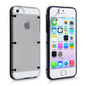 Yousave Accessories Iphone 5and5s Dot Design Gel And Hard Hybrid Case - Black-Clear