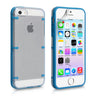 Yousave Accessories Iphone 5 And 5s 6 Dot Design Hard Hybrid Case - Blue-Clear