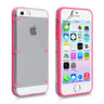 Yousave Accessories Iphone 5 And 5s 6 Dot Design Hard Gel Case - Hot Pink-Clear