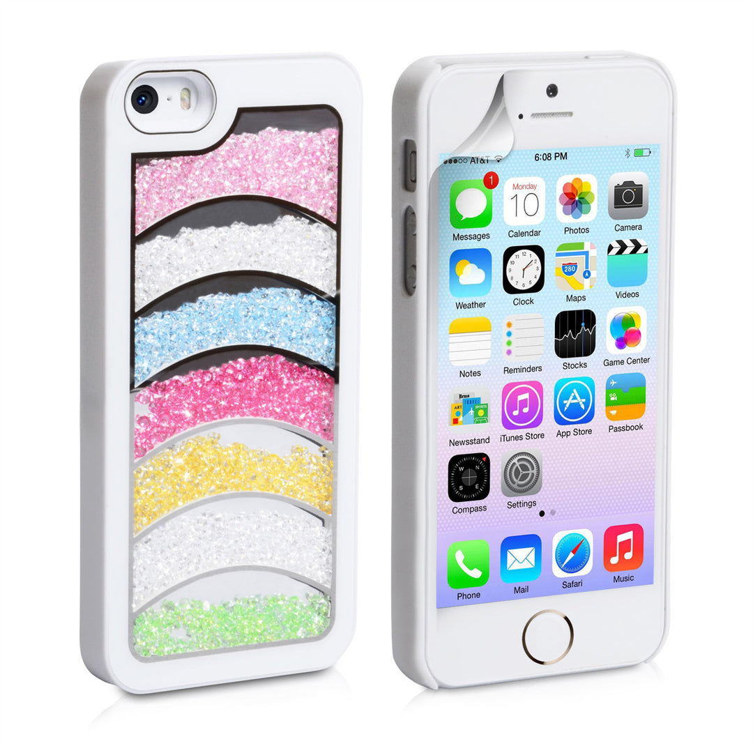 YouSave Accessories iPhone 5 / 5S Rainbow Bling Hard Case - White