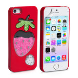 YouSave Accessories iPhone 5 / 5S Strawberry Bling Hard Case - Red