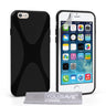 Yousave Accessories Iphone 6 And 6s Silicone Gel X-Line Case - Black