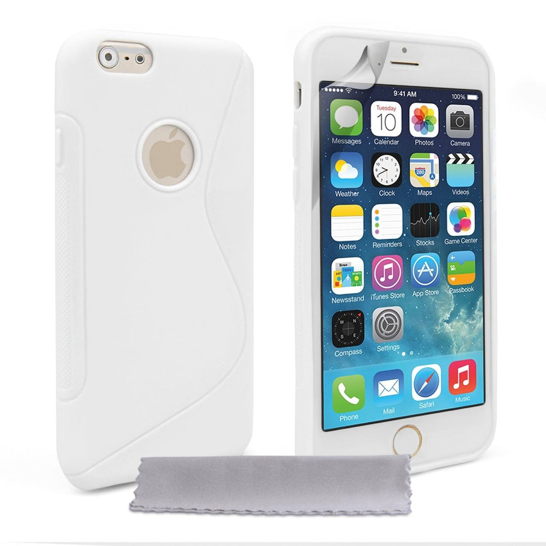 Caseflex Iphone 6 And 6s Silicone Gel S - Line Case - White - Mobile Madhouse