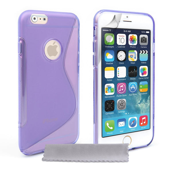 Caseflex Iphone 6 And 6s Silicone Gel S - Line Case - Purple - Mobile Madhouse