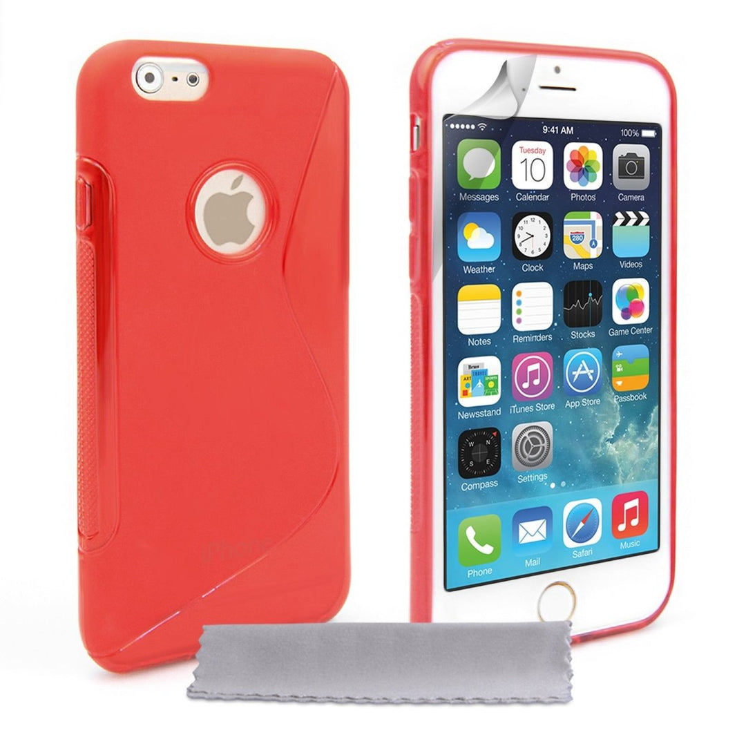 Caseflex Iphone 6 And 6s Silicone Gel S - Line Case - Red - Mobile Madhouse