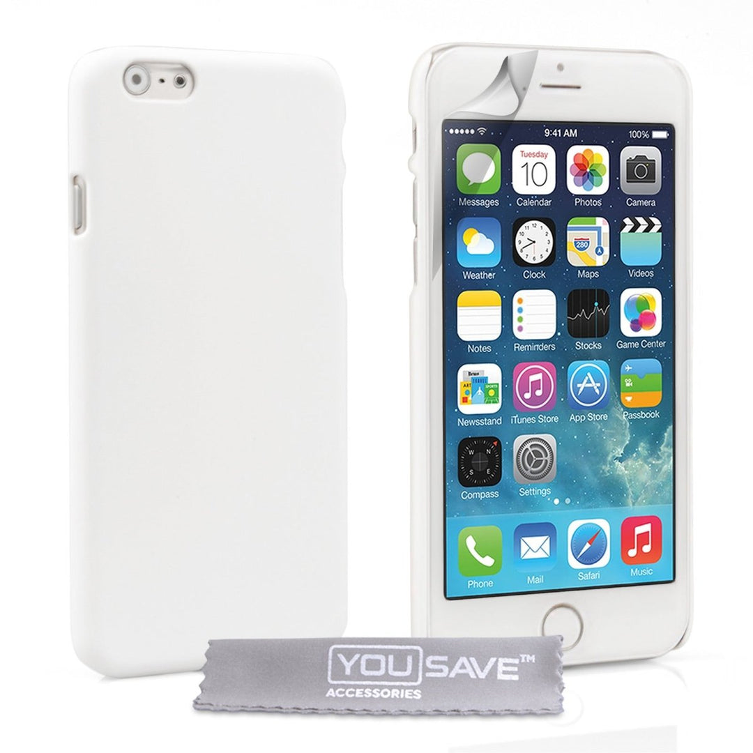 Yousave Accessories Iphone 6 And 6s Hard Hybrid Case - White - Mobile Madhouse
