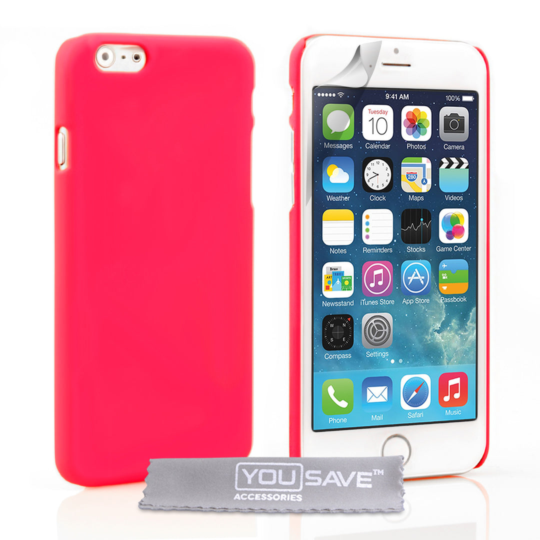 YouSave Accessories iPhone 6 and 6s Hard Hybrid Case - Hot Pink