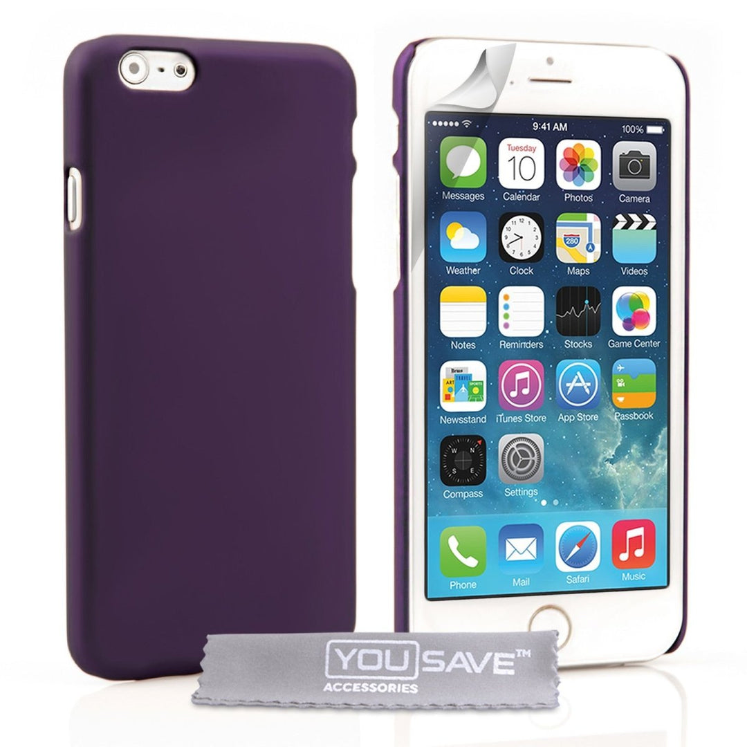 Yousave Accessories Iphone 6 And 6s Hard Hybrid Case - Purple - Mobile Madhouse