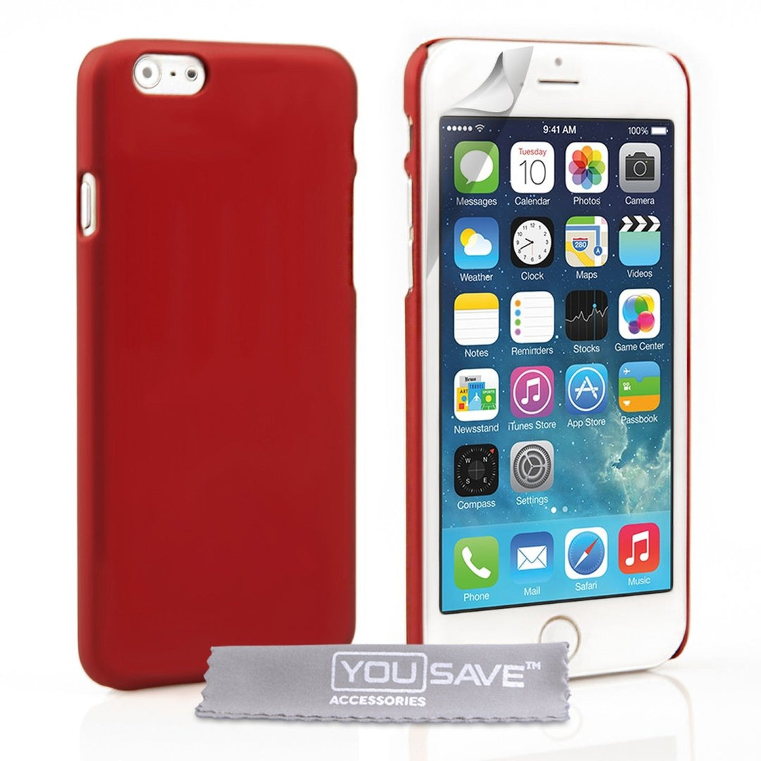 Yousave Accessories Iphone 6 And 6s Hard Hybrid Case - Red - Mobile Madhouse