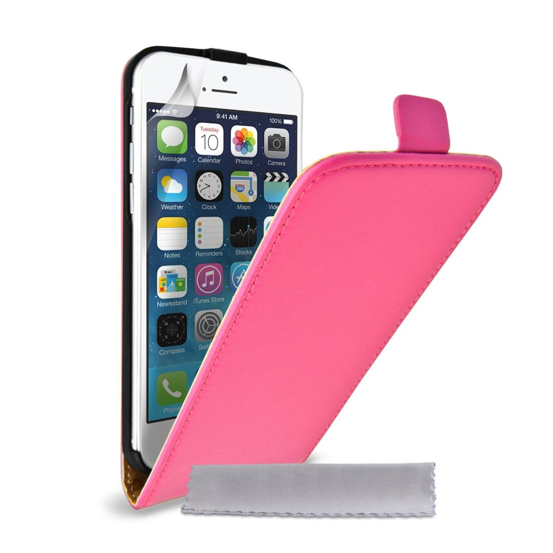 Caseflex Iphone 6 And 6s Real Leather Flip Case - Hot Pink - Mobile Madhouse