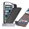 Yousave Accessories Iphone 6 And 6s Leather-Effect Flip Case With Slots – Black