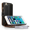 Yousave Accessories Iphone 6 And 6s Leather-Effect Stand Wallet Case - Black