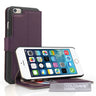 Yousave Accessories Iphone 6 And 6s Leather-Effect Stand Wallet Case - Purple