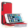 Yousave Accessories Iphone 6 And 6s Leather-Effect Stand Wallet Case - Red