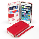 Caseflex Iphone 6 And 6s Leather - Effect Wallet Case – Pink With Floral Lining - Mobile Madhouse