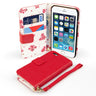 Caseflex Iphone 6 And 6s Leather-Effect Wallet Case – Pink With Floral Lining