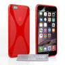 iPhone 6 Plus Silicone Gel X-Line Case - Red
