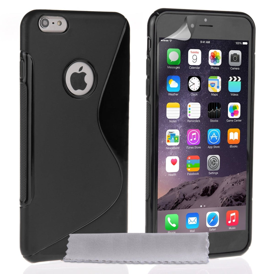 Caseflex Iphone 6 Plus And 6s Plus Silicone Gel S - Line Case - Black - Mobile Madhouse