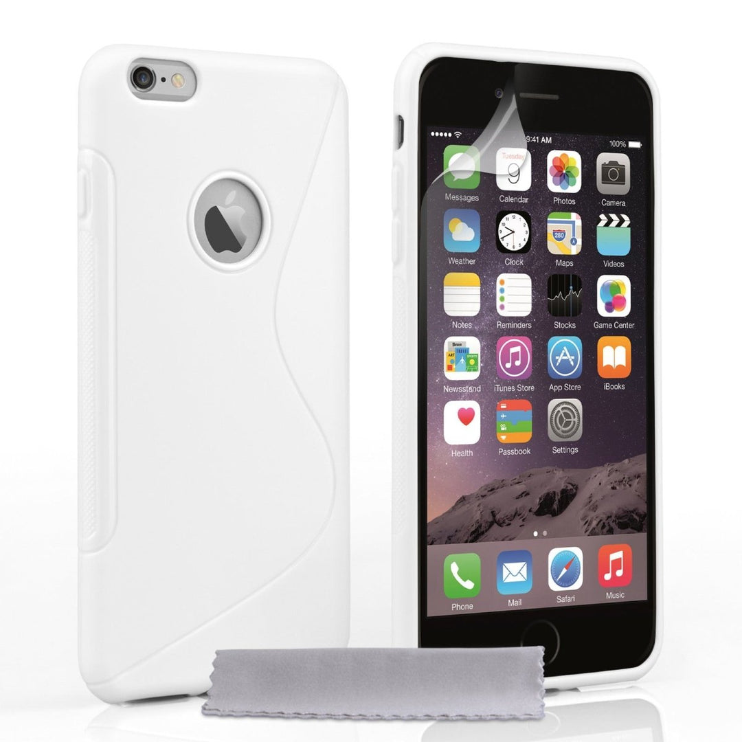 Caseflex Iphone 6 Plus And 6s Plus Silicone Gel S - Line Case - White - Mobile Madhouse