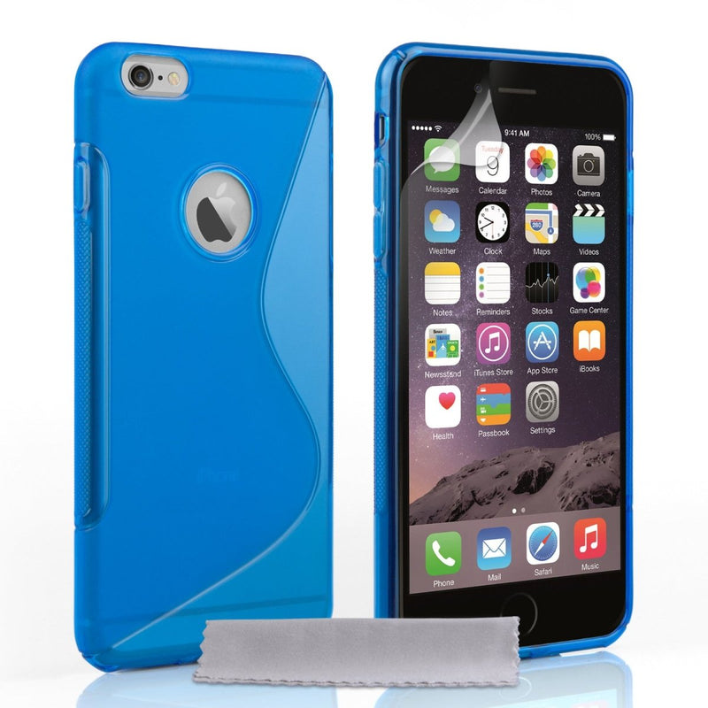 Caseflex Iphone 6 Plus And 6s Plus Silicone Gel S - Line Case - Blue - Mobile Madhouse