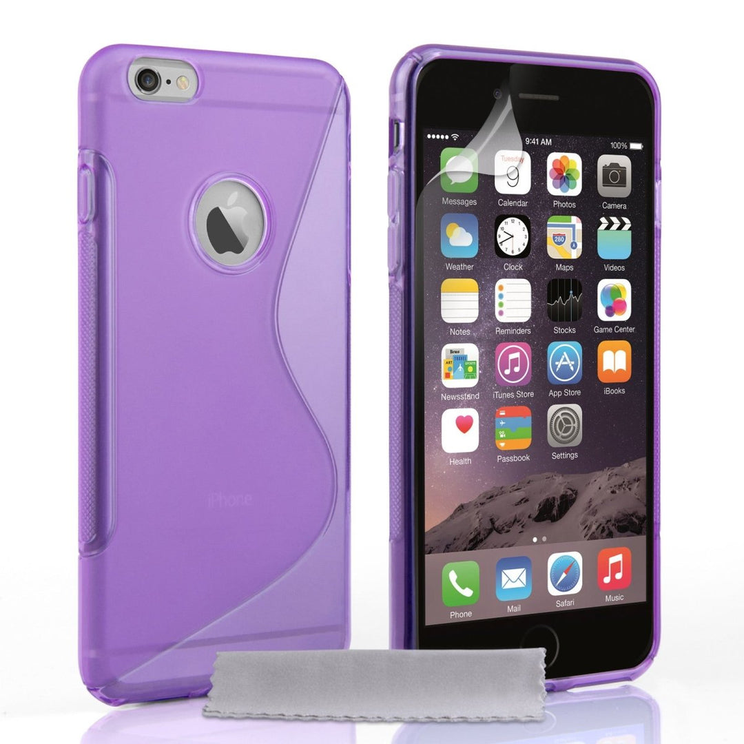 Caseflex Iphone 6 Plus And 6s Plus Silicone Gel S - Line Case - Purple - Mobile Madhouse