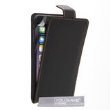 iPhone 6s Plus Leather - Effect Flip Case - Black - Mobile Madhouse