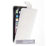 iPhone 6 Plus Leather - Effect Flip Case - White - Mobile Madhouse