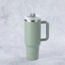 Stainless Steel Tumbler Water Bottle With Straw and Handle - Sage Green