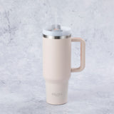 Stainless Steel Tumbler Water Bottle With Straw and Handle - Rose