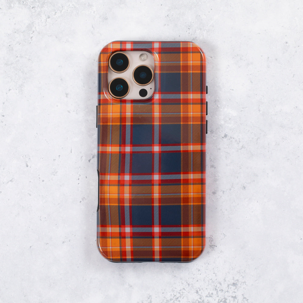 Orange Tartan Tough Phone Case  iPhone 17 Pro Max