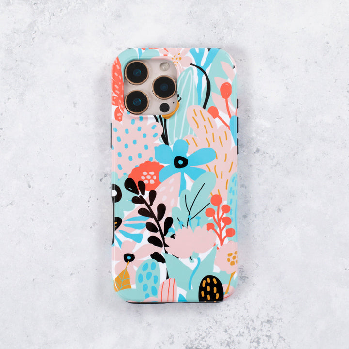 Retro Floral Tough Phone Case  iPhone 17 Pro