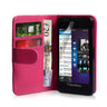 Yousave Blackberry Z10 Leather-Effect Wallet Case - Hot Pink