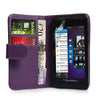 Yousave Accessories Blackberry Z10 Leather-Effect Wallet Case - Purple