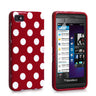 Yousave Accessories Blackberry Z10 Polka Dot Gel Case - Red