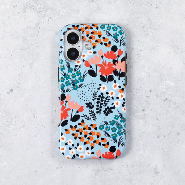 Baby Blue Floral Tough Phone Case  iPhone 17