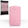 Caseflex PU Leather Auto Return Pull Tab Pouch (L) - Baby Pink