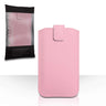 Caseflex PU Leather Auto Return Pull Tab Pouch (M) - Baby Pink