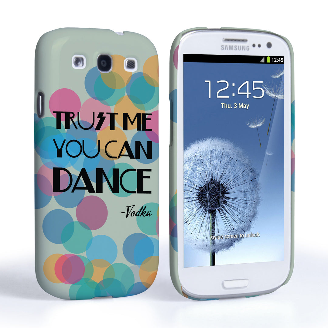 Caseflex Samsung Galaxy S3 Vodka Dance Quote Hard Case – Green